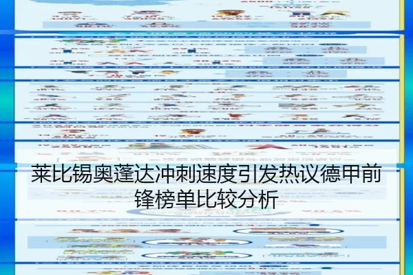 莱比锡奥蓬达冲刺速度引发热议德甲前锋榜单比较分析